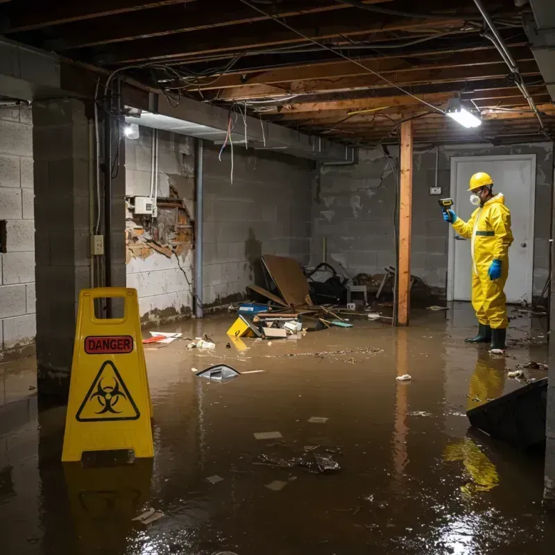 Flooded Basement Electrical Hazard in Montgomery, NY Property